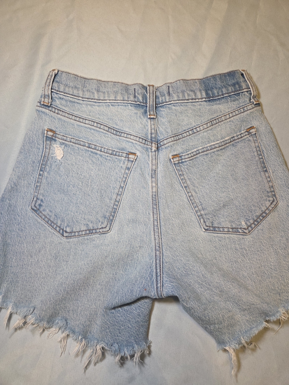 Abercrombie & Fitch Dad Short High Rise Womens 27  Distressed Denim Shorts - Picture 9 of 13
